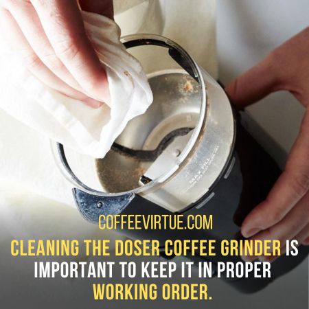 How to clean the doser coffee grinder